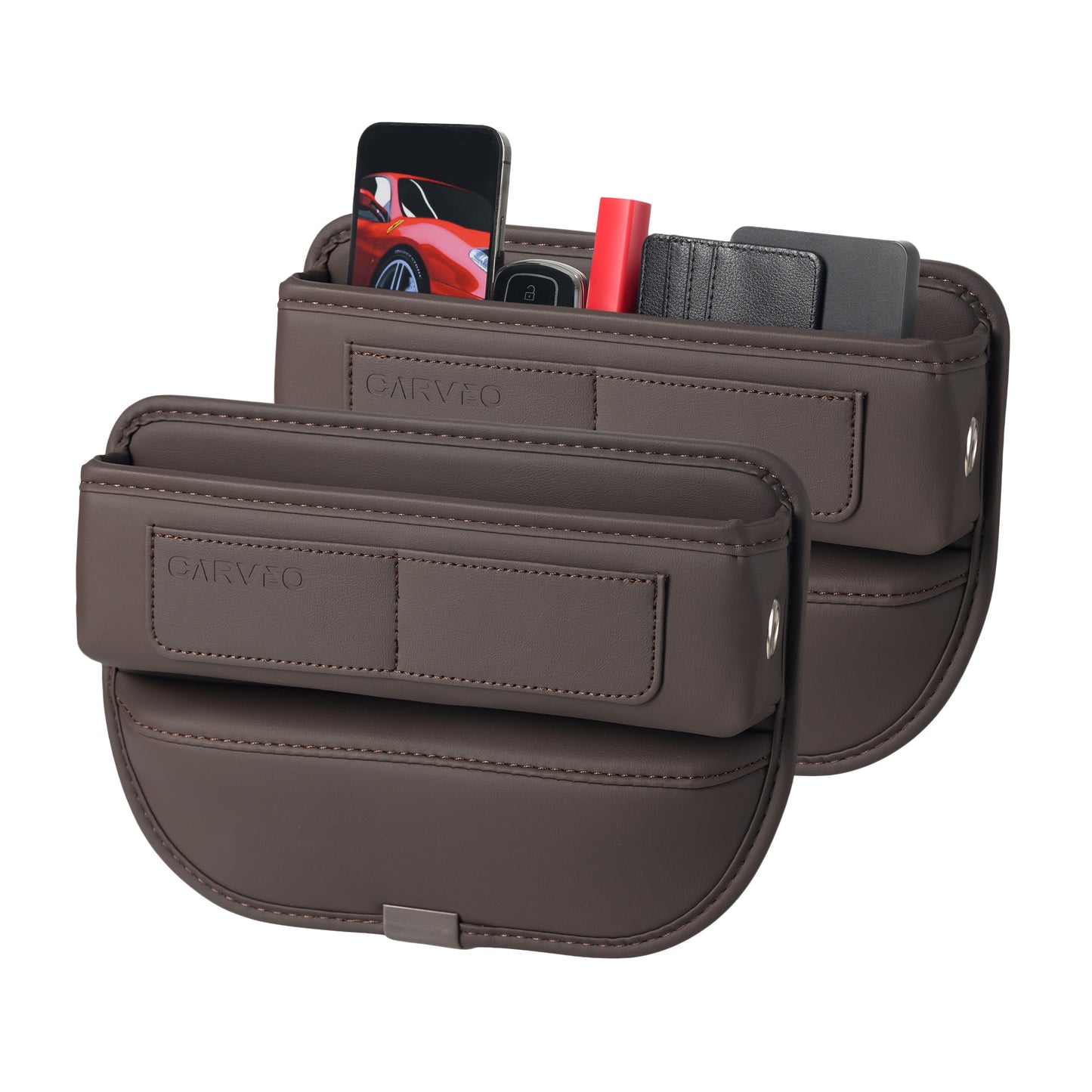 CARVEO Seat Gap Organizer – Premium Car Storage Box for Front Seats