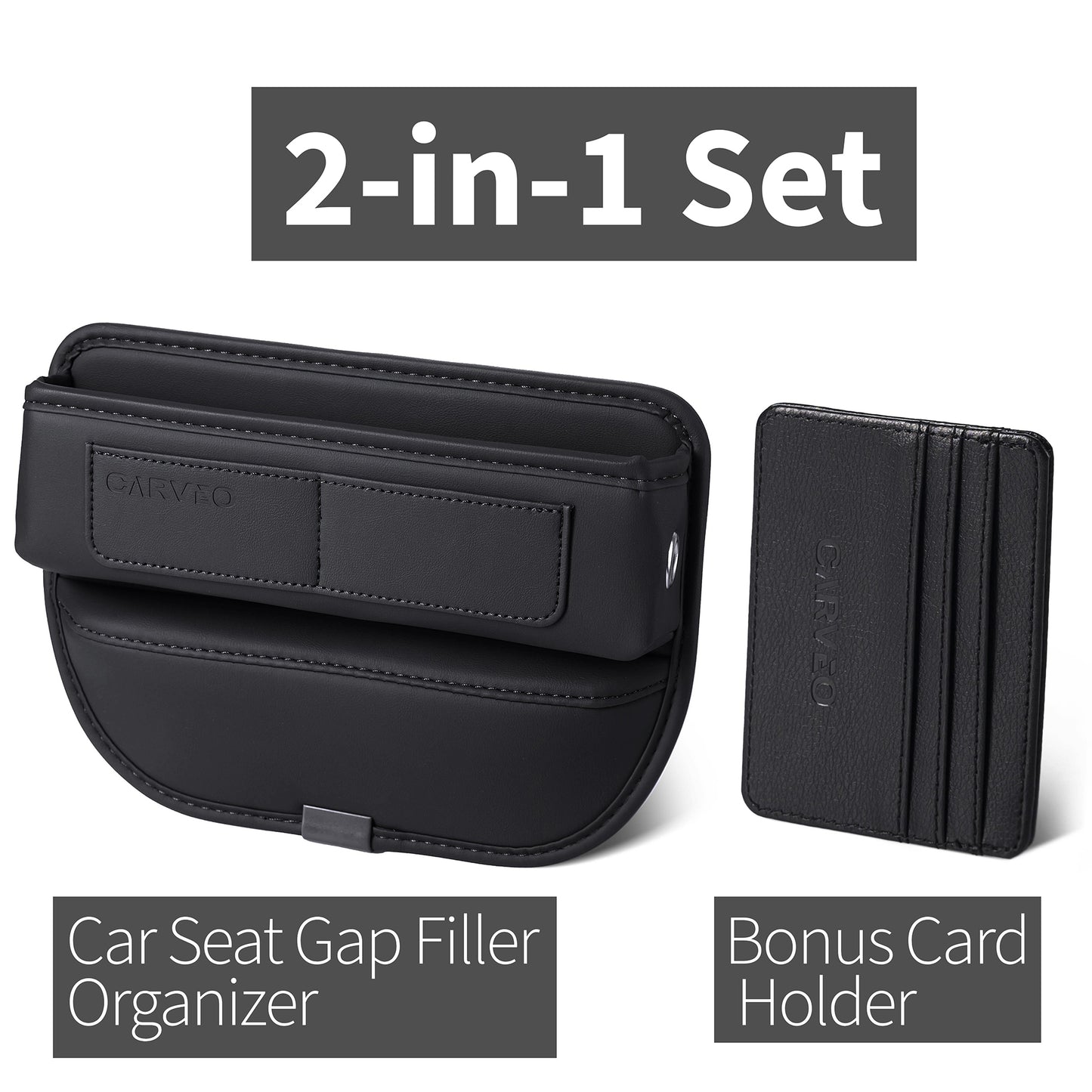 CARVEO Seat Gap Organizer – Premium Car Storage Box for Front Seats