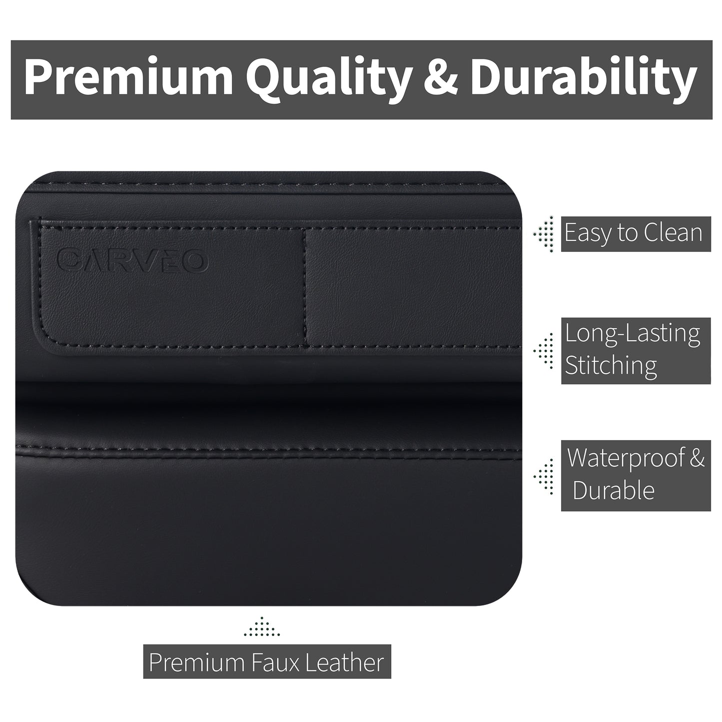 CARVEO Seat Gap Organizer – Premium Car Storage Box for Front Seats