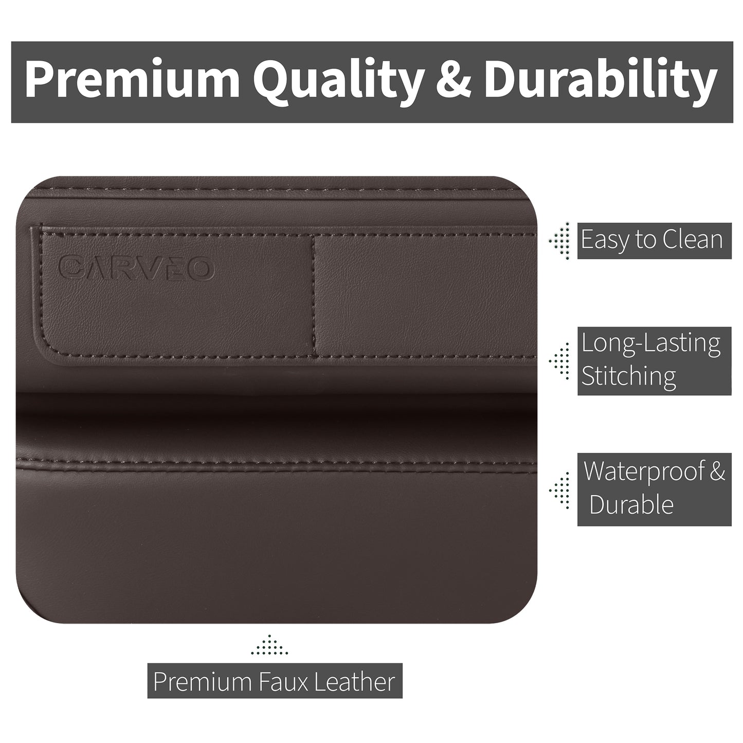 CARVEO Seat Gap Organizer – Premium Car Storage Box for Front Seats